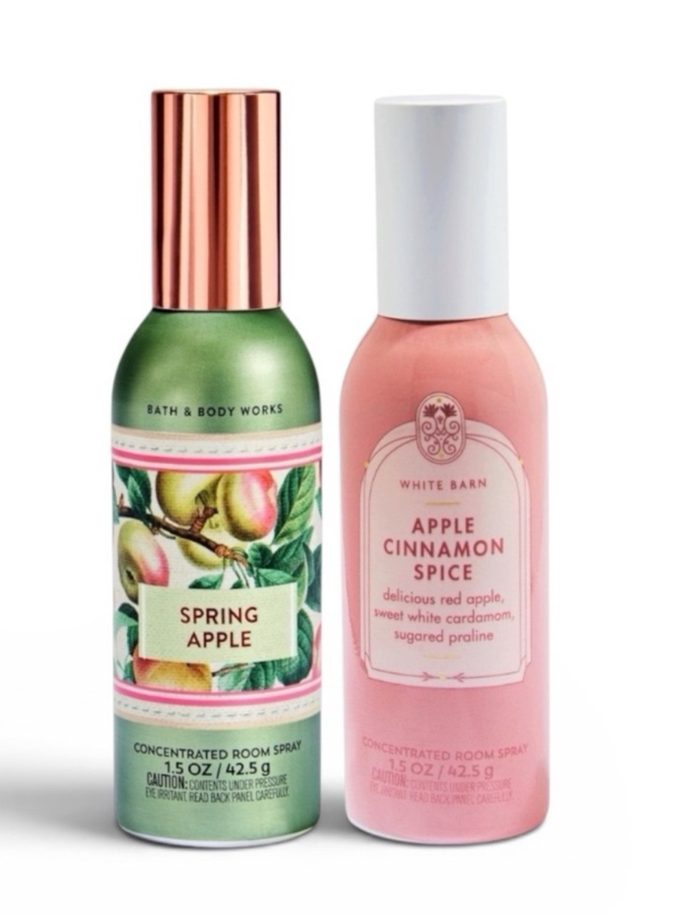 2X Bath & Body Works SPRING APPLE & APPLE CINNAMON SPICE Room Spray Set